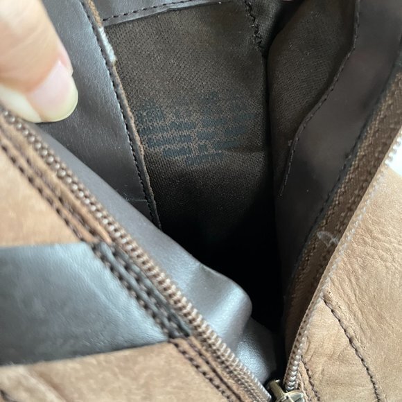 Franco Sarto Dotty Brown Leather Zip Chunky Heel Ankle‎ Booties w/ Straps… - Picture 8 of 11